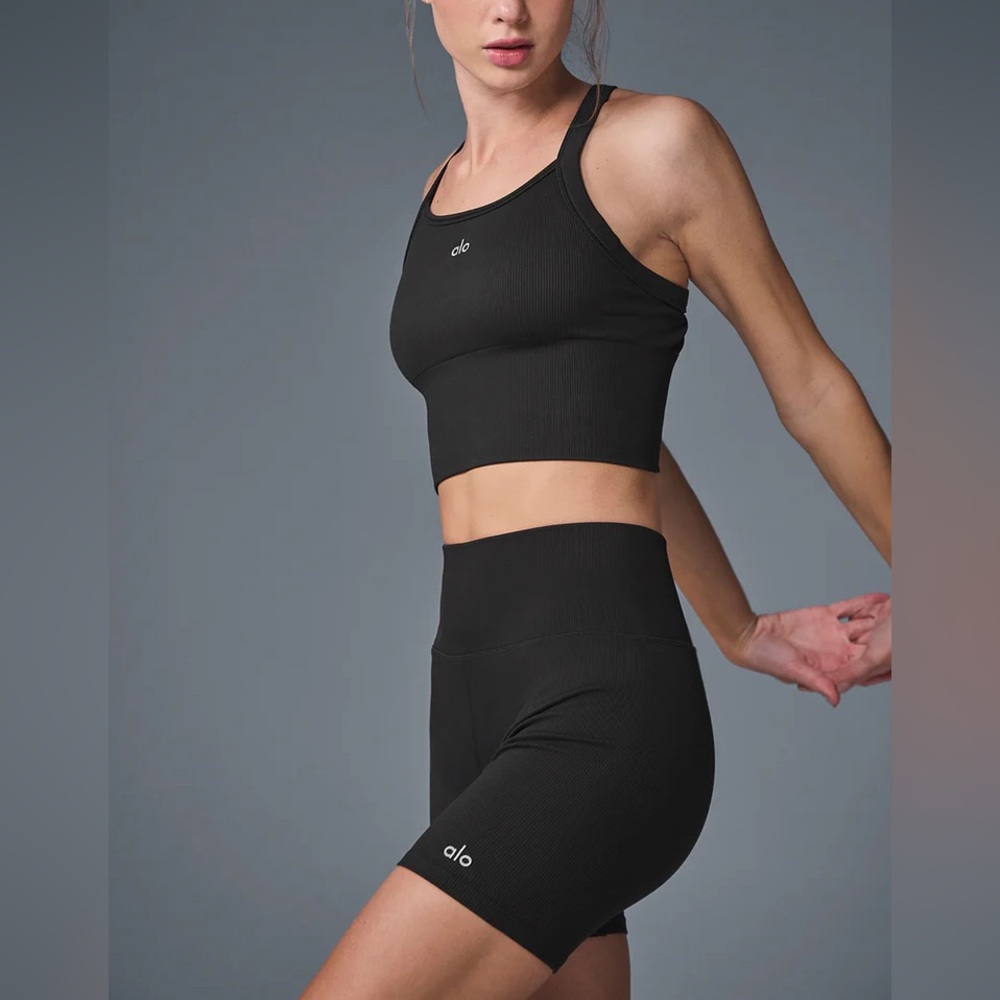 ALO Yoga Black Ribbed Set